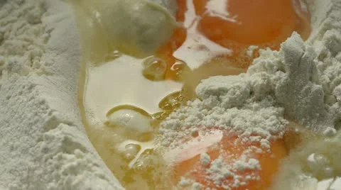 Whisking eggs and flour Stock Footage 12659205