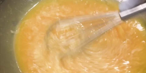 Whisking Raw Eggs in Bowl for Baking and Cooking Видео 343589093