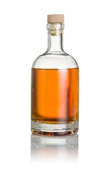 Whisky bottle on a white background Stock Photos
