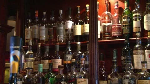 Whisky Cabinet Stock Footage 10761882
