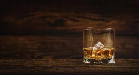 Whisky with ice Stock Photos