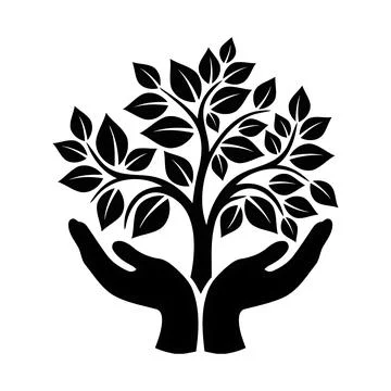 Whispering Branches Tree Line Art Stock Illustration