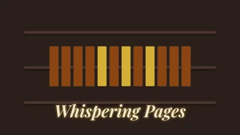 Whispering Pages Logo Reveal on Dark Background - Studio Branding Graphics Stock Footage 337501065