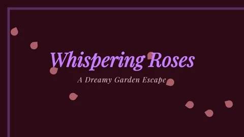 Whispering Roses Title Card - Elegant Floral Romantic Background Intro Stock Footage 336879896