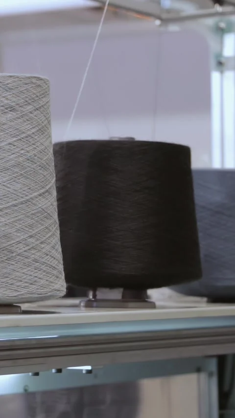 Whispering Threads Feed Garment Automation in a Textile Facility Stock Footage 341068793