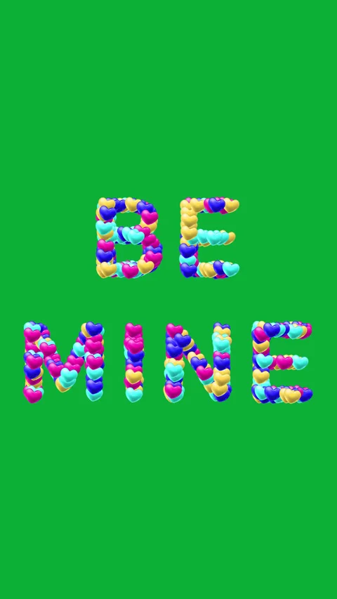 Whispers of Devotion: 'Be Mine' Motion Graphic Design for Intimate Backg Stock-Footage 263246259