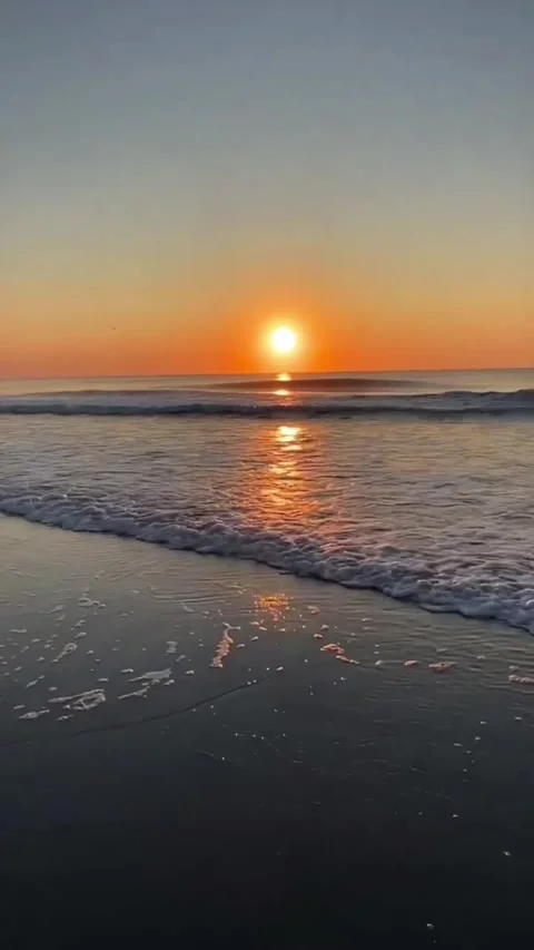 Whispers of the Sunset Sea Stock Footage 304116264