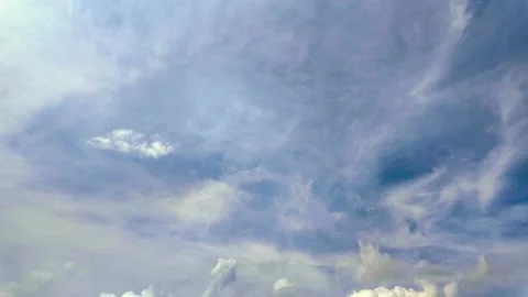Whispy Clouds - multi-layered passing in various directions Stock Footage 274443494