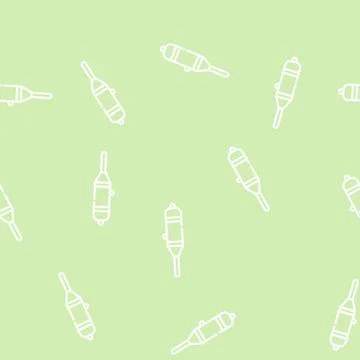 Whistle accessory for cat line vector seamless pattern Illustrazione stock