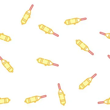 Whistle accessory for cat vector seamless pattern Stock Illustration