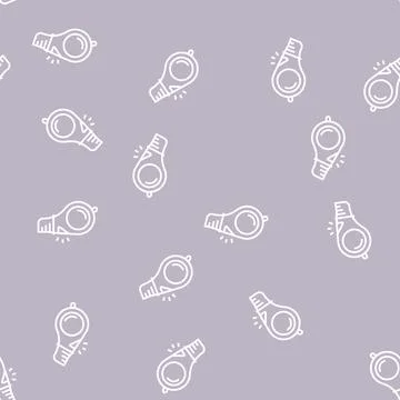 Whistle accessory line seamless pattern Stock Illustration