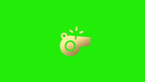 Whistle animation on green screen Vidéo 330216033