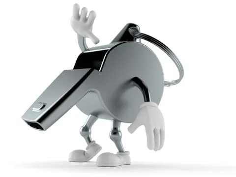 Whistle character looking up Stock Illustration