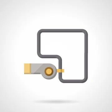 Whistle flat color vector icon Stock Illustration