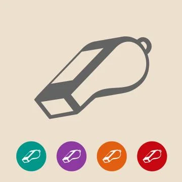 Whistle flat icon Stock Illustration