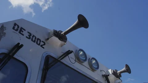 The whistle on the front of the train Stock-Footage 131971203