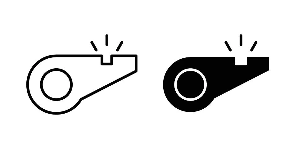 Whistle icon Illustration set. Vector Eps10 for apps 스톡 일러스트