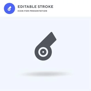 Whistle icon vector, filled flat sign, solid pictogram isolated on white, log 스톡 일러스트