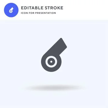 Whistle icon vector, filled flat sign, solid pictogram isolated on white, log 스톡 일러스트