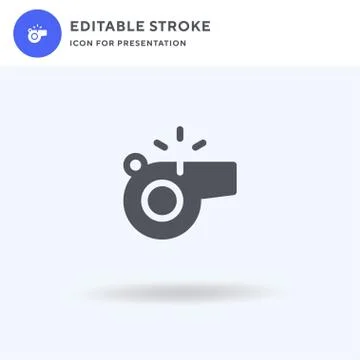 Whistle icon vector, filled flat sign, solid pictogram isolated on white, logo Ilustración de archivo
