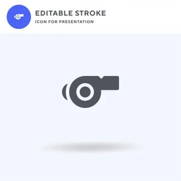 Whistle icon vector, filled flat sign, solid pictogram isolated on white, logo Stock Illustration