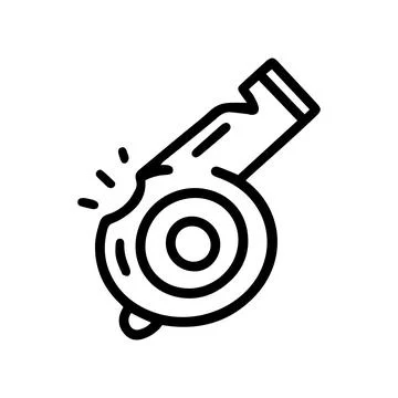 Whistle line vector doodle simple icon design Illustrazione stock