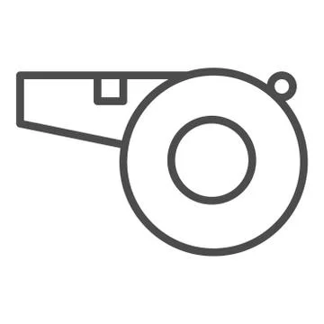 Whistle Outline Vector Icon isolated on white background. EPS 10 Stock Illustration