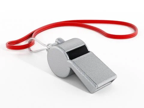 Whistle with red rope Stock Illustration