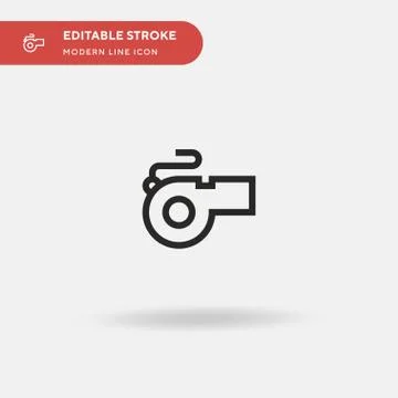 Whistle Simple vector icon. Illustration symbol design template for web mobil Stock Illustration