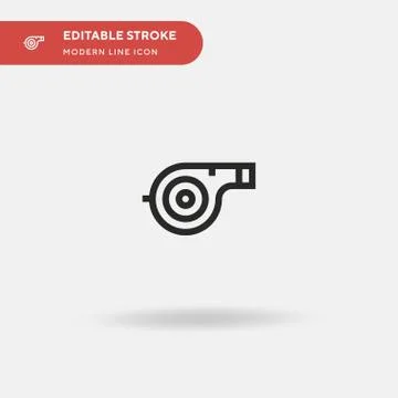 Whistle Simple vector icon. Illustration symbol design template for web mobil Stock Illustration