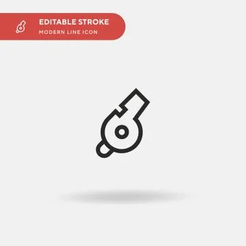 Whistle Simple vector icon. Illustration symbol design template for web mobil Illustrazione stock
