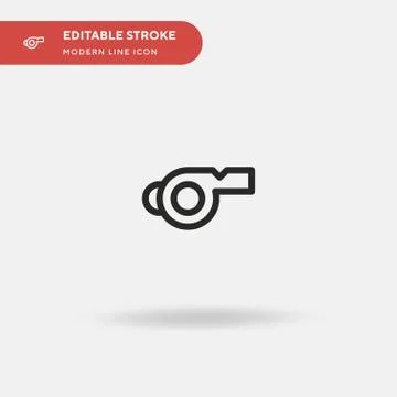 Whistle Simple vector icon. Illustration symbol design template for web mobil Stock Illustration