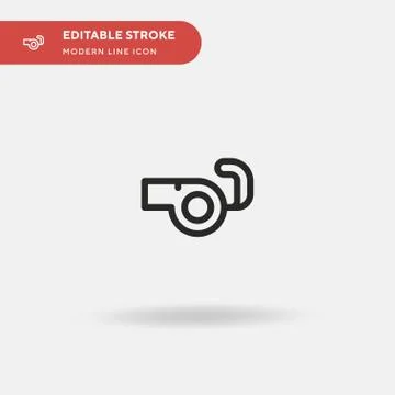 Whistle Simple vector icon. Illustration symbol design template for web mobil Stock Illustration