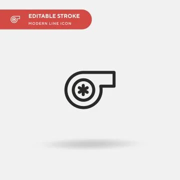 Whistle Simple vector icon. Illustration symbol design template for web mobil 스톡 일러스트