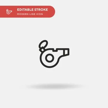 Whistle Simple vector icon. Illustration symbol design template for web mobil Stock Illustration