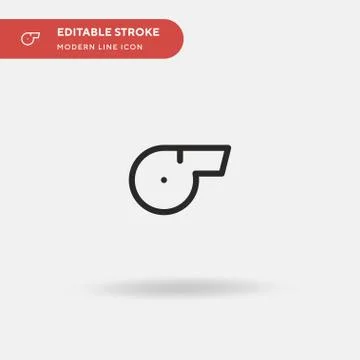 Whistle Simple vector icon. Illustration symbol design template for web mobil Stock Illustration