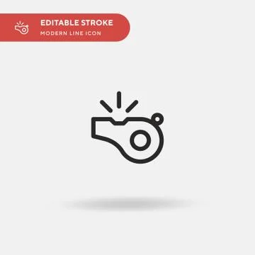 Whistle Simple vector icon. Illustration symbol design template for web mobil Stock Illustration