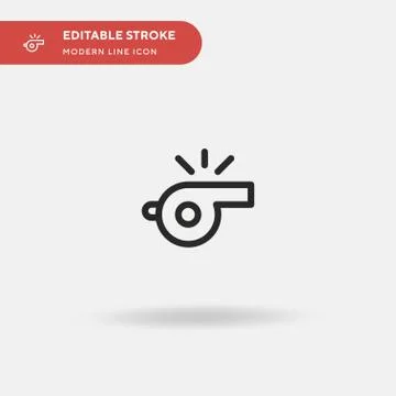 Whistle Simple vector icon. Illustration symbol design template for web mobil Stock Illustration