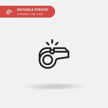 Whistle Simple vector icon. Illustration symbol design template for web mobil Stock Illustration