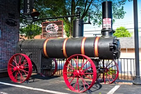 Whistle Stop Caf Steam Engine Stock Photos