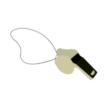 Whistle on white Stock-Illustration