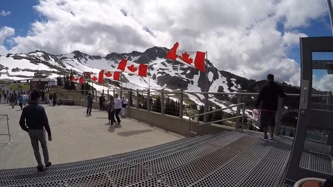 Whistler Mountain Summit Stock Footage 89228040