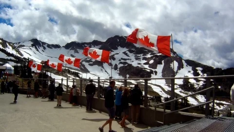 Whistler Mountain Summit Stock Footage 89228408