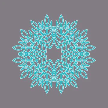 Whistling snowflake element. Illustrazione stock