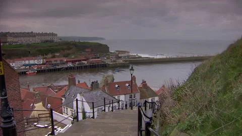 Whitby 199 Steps 库存影片 137910244