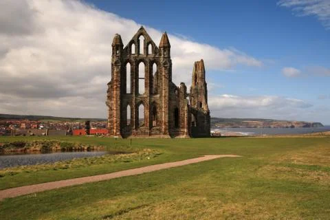 Whitby abbey view Stock Photos