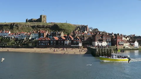 Whitby harbour Stock Footage 49292333