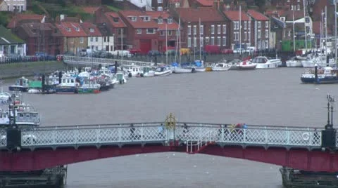 Whitby Swing Bridge Stock Footage 10763668
