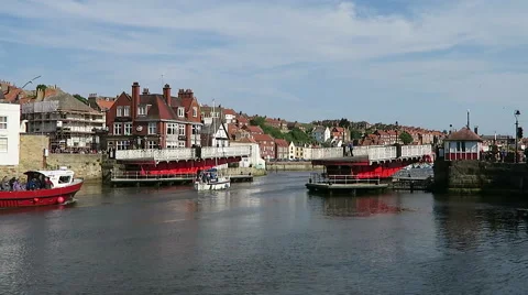 Whitby swing bridge Stock Footage 52096359