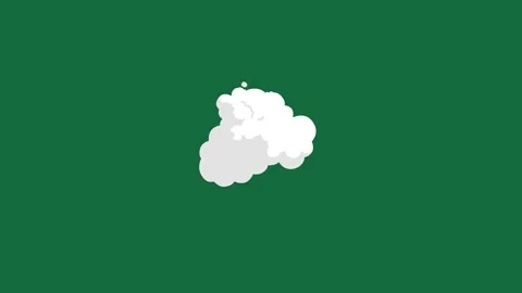 White 2D Smoke FX Green Screen Overlay | Keyable Fog/Steam Element for VFX 库存影片 320001814